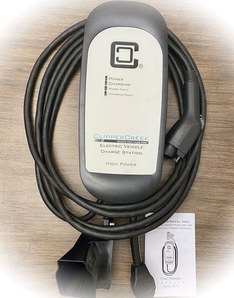 ClipperCreek Level 2 EV Charging Station (240 Volt, 25ft Cable, 40 Amp) NEMA 14-50 Plug, Made in USA, Indoor/Outdoor