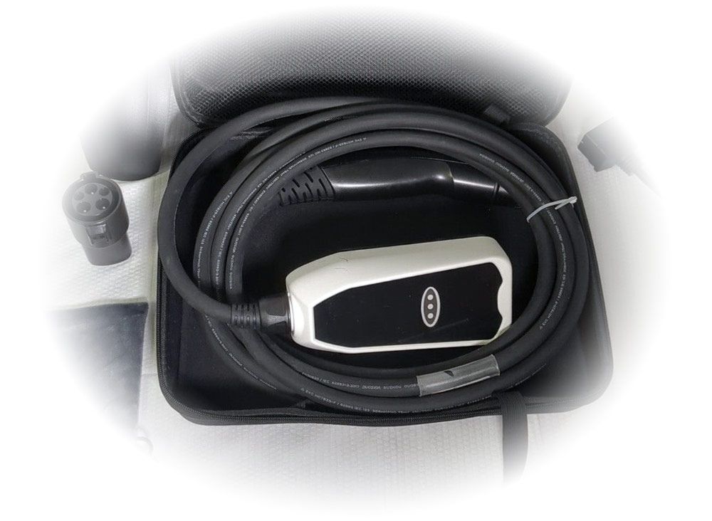 Lectron 12/32 Amp, Level 1 and Level 2 Portable Electric Vehicle (EV) Charger (240 Volt, 21ft Cable, 12/32 Amp) NEMA 5-15 and NEMA 14-50 Plug, with Dual NEMA Plugs, Compatible with All Tesla Models